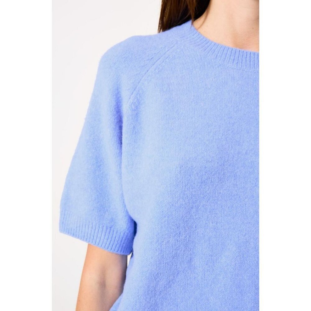 NWT GARCIA KRYSTAL Blue Short Sleeve Pullover Knit - Picture 4 of 9